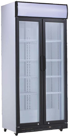 Beverage Chiller Showcase Manufacturer in China: 2-Door Upright Fan Cooling Drinks &  Beverage Display Chillers