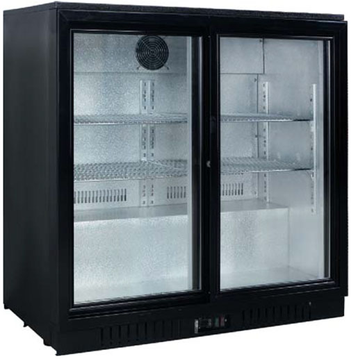 China Backbar Cooler Manufacturer - 2-Sliding-Door Backbar Cooler with Hidden Handle