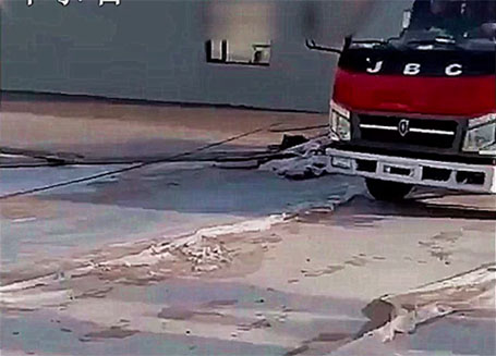 Cold Storage Fire Accident - Smoke