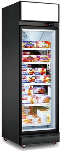 Convenience Store Upright Freezer Display Cases - Vertical Frozen Foods Display Freezer Showcase; Professional supermarket freezer manufacturer in China, Quality Guaranteed, Affordable Price