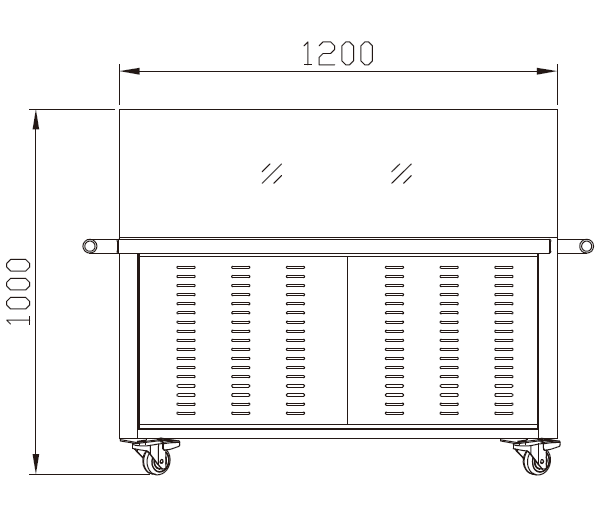 HX42B One-Layer Supermarket Aquarium Fish Tank Left Side View; Professional Hypermarket Equipment Manufacturer in China, Quality Guaranteed.