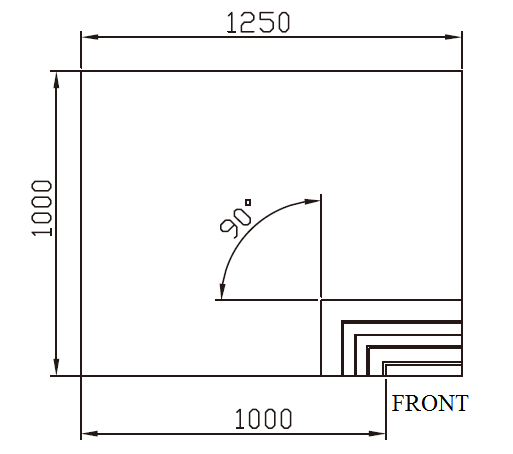 LF41LF_Supermarket_Open_Cooler_NLF_L-Shape_90°_Inward_Corner_Vertical_View; Manufacturer with 20+ Years in producing Supermarket Cooler, Quality Guaranteed.