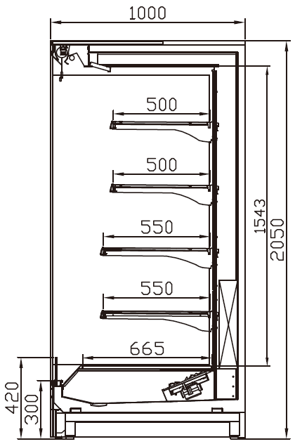 LF41LF_Vertical Cooler_Right_Side_View; Manufacturer with 20+ Years in producing Refrigeration Equipment, Quality Guaranteed.