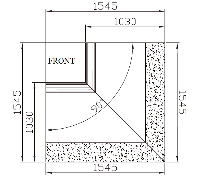 MF41B_Supermarket_Meat_Case_NL_90°_L-Shape_Inward_Corner_Vertical_View; Manufacturer with 20+ Years in producing Supermarket Refrigeration Equipment, Quality Guaranteed.