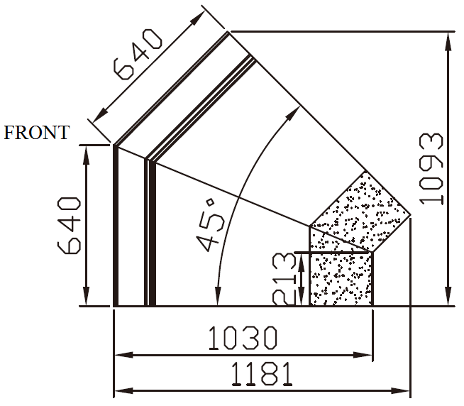 MF41B_Supermarket_Meat_Case_YV_45°_Outward_Corner_Vertical_View; Manufacturer with 20+ Years in producing Supermarket Refrigeration Equipment, Quality Guaranteed.