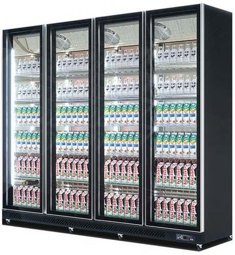 Minimart Drinks & Beverage Display Cases - Vertical Beverage Display Chiller Showcase; Professional supermarket refrigerator manufacturer in China, Quality Guaranteed, Affordable Price