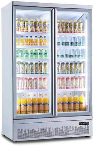 Retail Store Drinks & Beverage Display Cases - Upright Beverage Display Chiller Showcase; Professional supermarket refrigerator manufacturer in China, Quality Guaranteed, Affordable Price