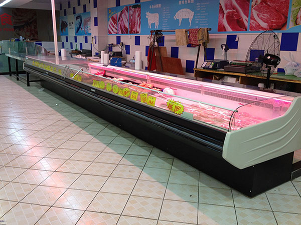 Supermarket Commercial Chicken Pork Glass Cabinet Display Meat Chiller  Refrigerator Meat Freezer - China Meat Chiller, Meat Refrigerator