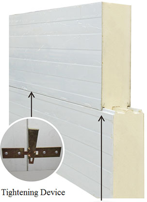 Cold Room Construction: Prefabricated Insulated Sandwich Walk-in Cold Storage Warehouse Panel Tightening Locking System