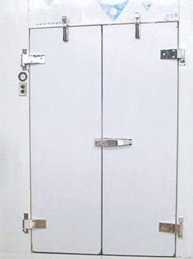 Walk-in Cold Room PU Insulated French Door Two-Leaf Flat Hinged Side Hung Dual Door